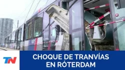 Tram collision on the iconic Erasmus Bridge in Rotterdam