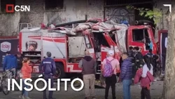 THEY WERE GOING TO PUT OUT A FIRE AND CRASHED: A FIRE TRUCK collided with a BUS