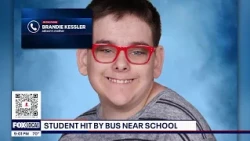 Student seriously injured after school bus hits bicycle