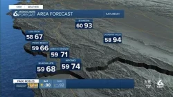 A return to near-normal temperatures this weekend