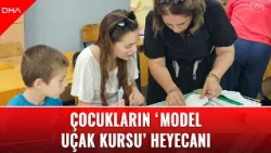 Children's excitement for the 'model airplane course'