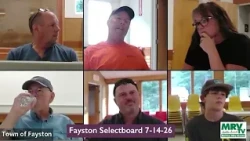 Fayston Selectboard 7-14-26