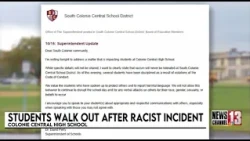 Colonie: Students walk out to protest discipline after racist incident