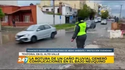 Storm drain rupture causes complications in the Neuquén lowlands | Baggio | Halftime