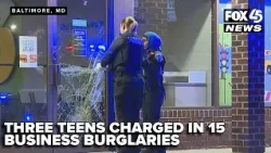 Three teens charged in 15 Baltimore County business burglaries