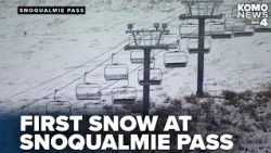 First snowfall at Snoqualmie Pass as skiers & businesses hope for better season than 2025