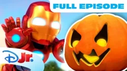 Iron Man Full Episode! "Iron Friends Trick or Treats! / Leaping Into Fall" 🎃🍬 | Disney Jr.