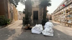 Marsala, cemetery horror: human bones in recycling bins