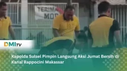 South Sulawesi Police Chief Leads 'Clean Friday' Cleanup at Rappocini Canal in Makassar - DMITV