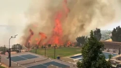 RAW VIDEO: Adams Fire races toward homes near Washington Terrace