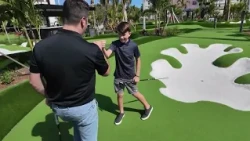 Isaac Takes on PopStroke | Kids Quest in The Palm Beaches