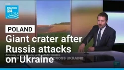 Poland says giant crater left by explosion after Russia attacks on Ukraine • FRANCE 24 English