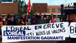 L'Oréal employees protested for higher wages