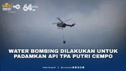 Water Bombing Dilakukan Untuk Padamkan Api TPA Putri Cempo