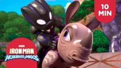 ¡Pantera Negra al rescate contra Ultrón! | Compilado | Iron Man y sus Increíbles Amigos 🤖🦾