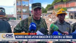 Military engineers support the demolition of 21 homes in the Las Terrazas neighborhood