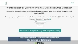 City of Port St. Lucie's Balancing Act Tax Receipt Tool 2025-2026
