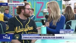 Brewers fans claim their seats at World Series Game 2 watch parties hours before first pitch