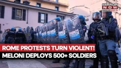 Italy Protests Turn Violent: Police Fire Water Cannons, Tear Gas As Rome Clashes Erupt Amid Unrest