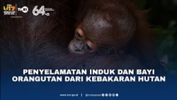 Penyelamatan Induk Dan Bayi Orangutan Dari Kebakaran Hutan