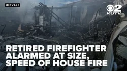 Nearby roads blocked as crews fight Midvale house fire burning in attic, backyard