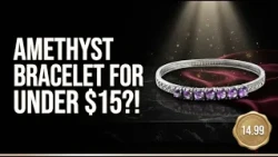 EverTrue Simulated Amethyst Diamond Bangle in Steel 14.15ctw