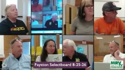 Fayston Selectboard 8-25-26