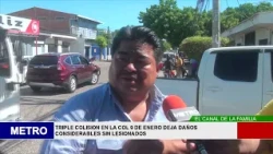 TRIPLE COLLISION IN 9 DE ENERO NEIGHBORHOOD LEAVES CONSIDERABLE DAMAGE WITH NO INJURIES