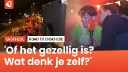 Road to Enschede: hundreds of new students in parade from UT campus to Oude Markt