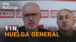Major trade unions hold informational assembly on the November 11 general strike | RTVE News