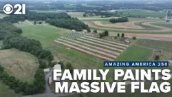 Family paints massive American Flag to honor veterans for America's 250th