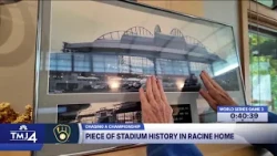 Racine County resident cheering on the Brewers from a home that holds a piece of stadium history