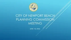 City of Newport Beach Planning Commission June 18, 2026
