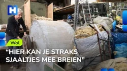 Bart transforms kilos of leftover sheep's wool into material for scarves