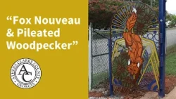 "Fox Nouveau & Pileated Woodpecker" Gates at Bishop Park