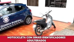 MUNICIPAL GUARD SEIZES MOTORCYCLE WITH MULTIPLE TAMPERED IDENTIFICATION MARKS IN ARAPONGAS