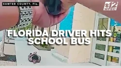 Driver accused of striking Florida school bus with 19 children after fleeing deputy