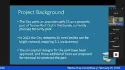 Marina Tree Committee - February 25, 2026