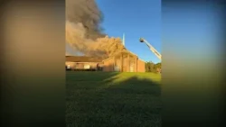 Investigation underway after massive fire destroys Shelby church | WSOC-TV
