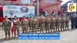Con un desfile cívico militar realizado en la Plaza de Armas, la comuna de Curaco de Vélez conmemoró