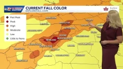 Gorgeous NC fall color, Oct. 18 update | Cold Monday morning lows, mild sunshine for the workweek
