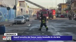 Naples engulfed in smoke: large fire on Via Brin