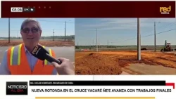 Avanzan trabajos finales para la nueva rotonda del cruce Yacaré Ñe’ẽ sobre la ruta PY11.
