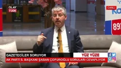 AK PARTİ İL BAŞKANI ŞABAN ÇOPUROĞLU GAZETECİLERİN SORULARINI CEVAPLIYOR