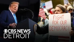 Trump stumps for Republicans in Kentucky amid “No Kings” rallies across U.S.