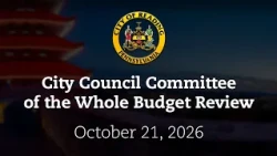 City Council Committee of the Whole Budget Review Meeting 10/21/26 | City of Reading, PA