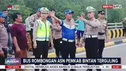 Bus Rombongan ASN Pemkab Bintan Terguling | BeritaSatu Malam