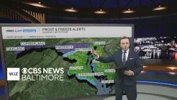 Chilly temperatures and frost warnings in effect across areas of the Baltimore region