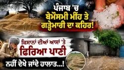 ਪੰਜਾਬ 'ਚ ਬੇਮੌਸਮੀ ਮੀਂਹ ਤੇ ਗੜ੍ਹੇਮਾਰੀ ਦਾ ਕਹਿਰ!  ਕਿਸਾਨਾਂ ਦੀਆਂ ਆਸਾਂ 'ਤੇ ਫਿਰਿਆ ਪਾਣੀ