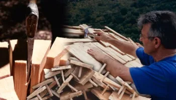 Tejados de tablilla de madera. Técnica de construcción tradicional